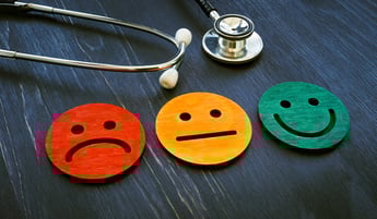 Sad, indifferent, and happy faces representing cusomter experience management (CXM) what is cxm