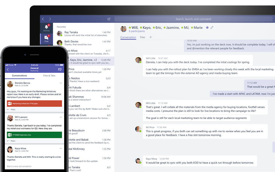 Microsoft Teams interface